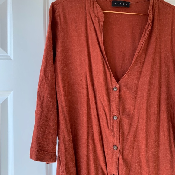 Hatch Maternity Jumpsuit O/S rust red - Picture 3 of 6